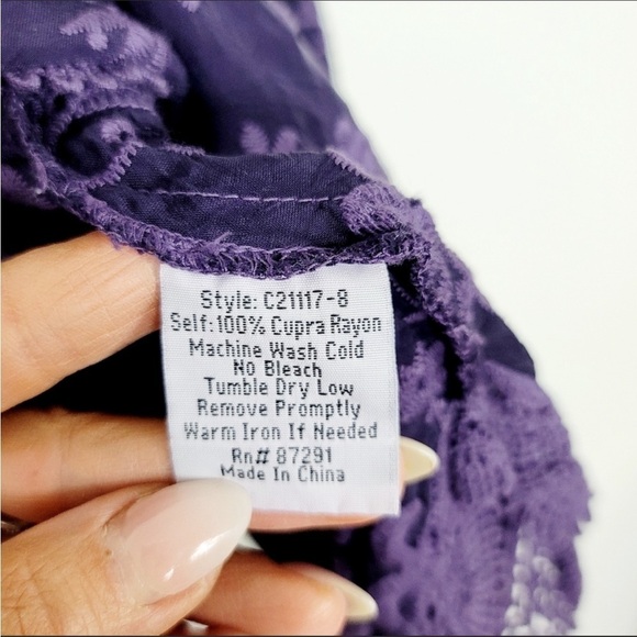 JOHNNY WAS PURPLE JOSSIMAR FLOWY TUNIC XS 💜💜💜 - Picture 10 of 12